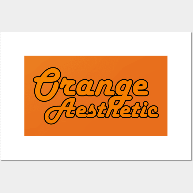 Orange Aesthetic Wall Art by FreckleFaceDoodles